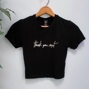 SOLD Thank you, next cropped tee 💅🏽